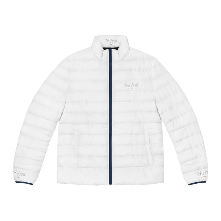 White Unisex Puffer Jacket - All Over Prints