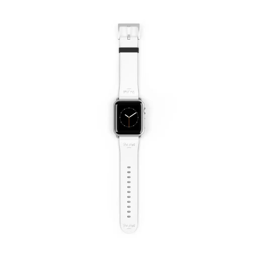 White Watch Band - 38 - 41 mm / Silver Matte - Accessories