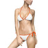 White Women’s Bikini Swimsuit - S / Orange - All Over Prints