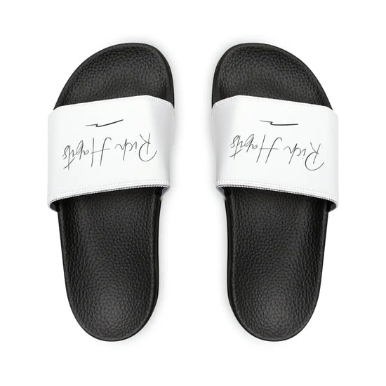 White Youth PU Slide Sandals - Black / Kid’s 13 - Shoes