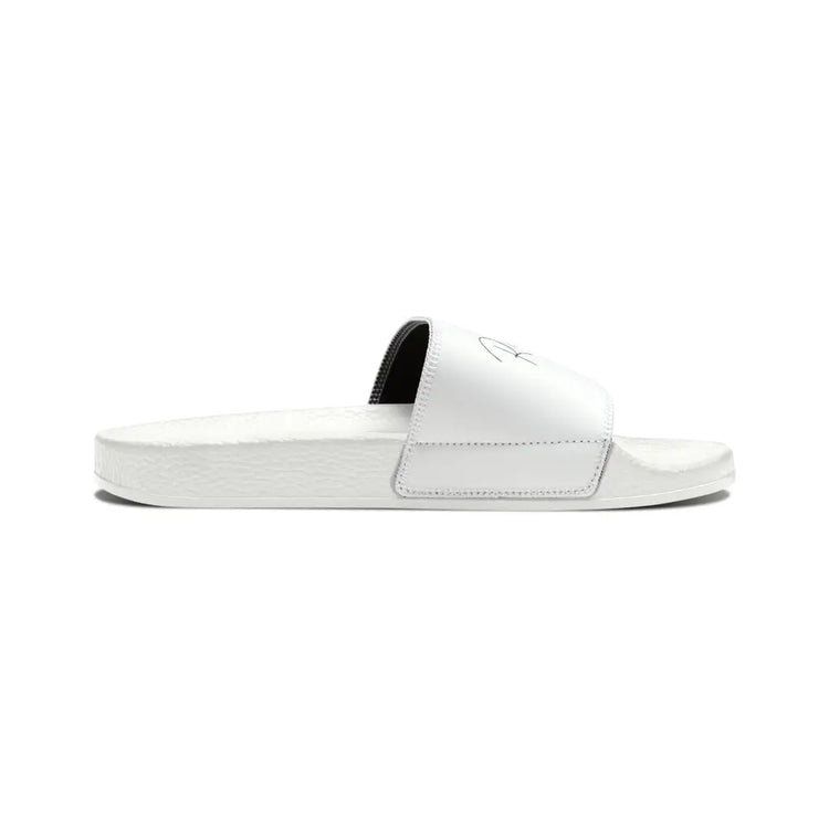 White Youth PU Slide Sandals - Shoes