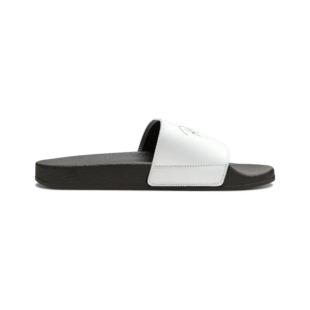 White Youth PU Slide Sandals - Shoes