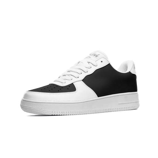 RH1 White/Black Low Top Leather Sneakers - 3 Men / 4.5 Women