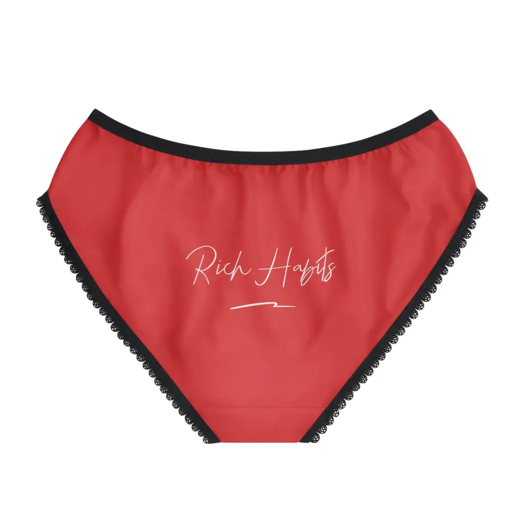 Red Women’s Briefs - XS / Black stitching - All Over Prints