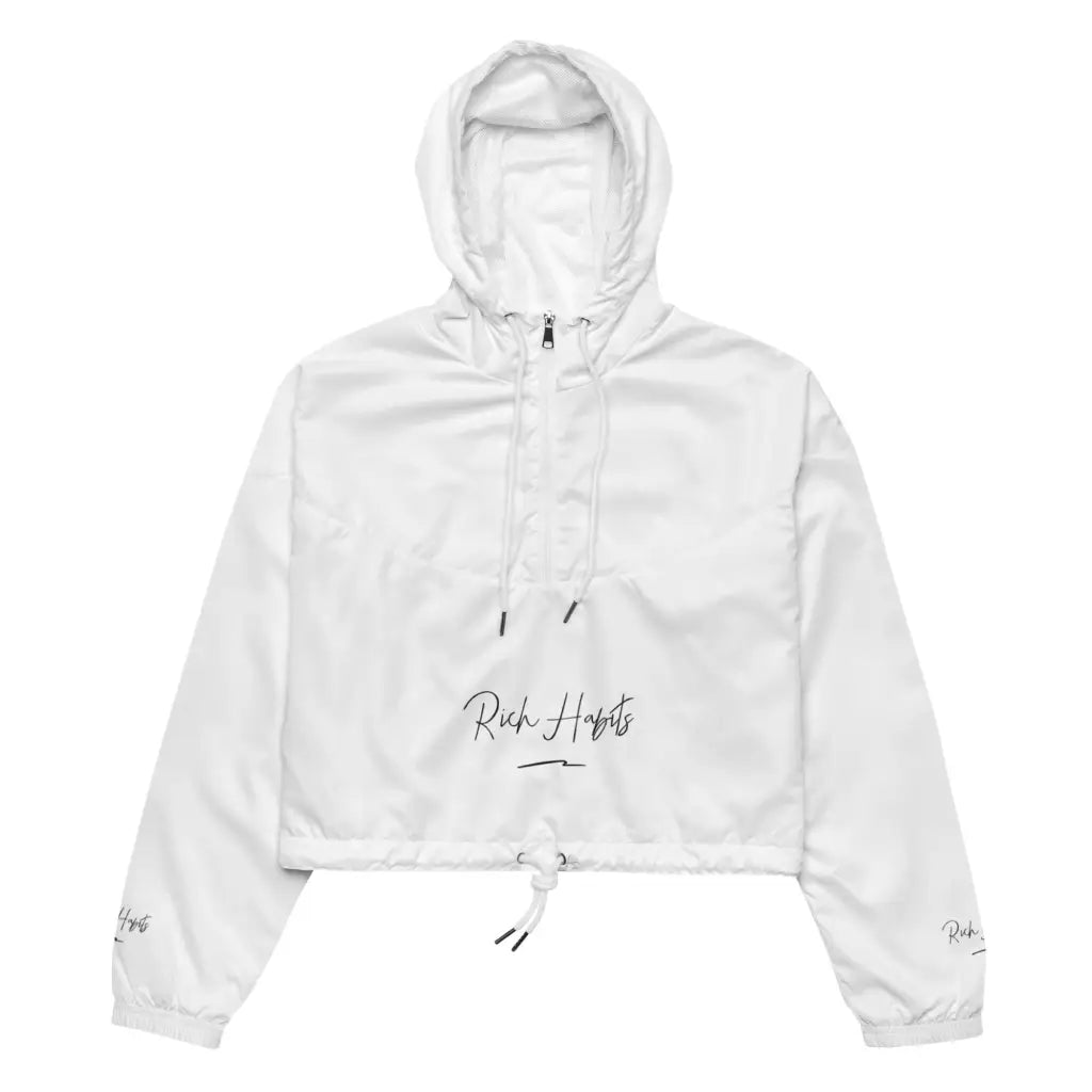 Women’s cropped windbreaker - White / XS