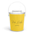 Yellow Ice Bucket with Tongs - One Size / Clear -