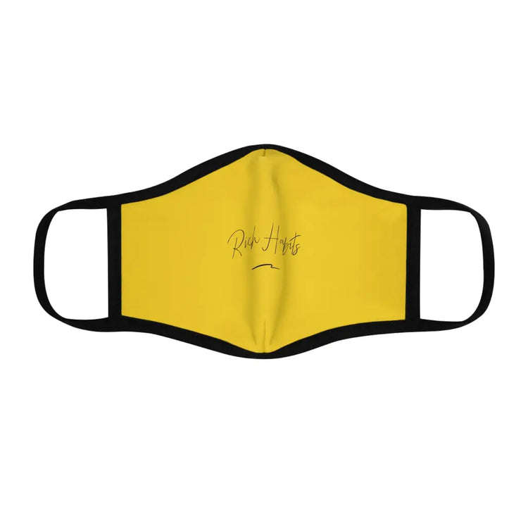 Yellow Fitted Polyester Face Mask - One size - Accessories