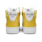 Yellow High Top Leather Sneakers - Shoes