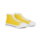 Yellow Men’s High Top Sneakers - US 5 / White sole - Shoes