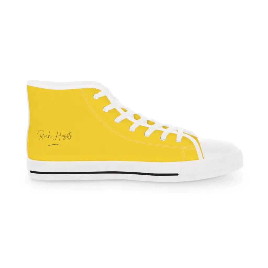 Yellow Men’s High Top Sneakers - Shoes