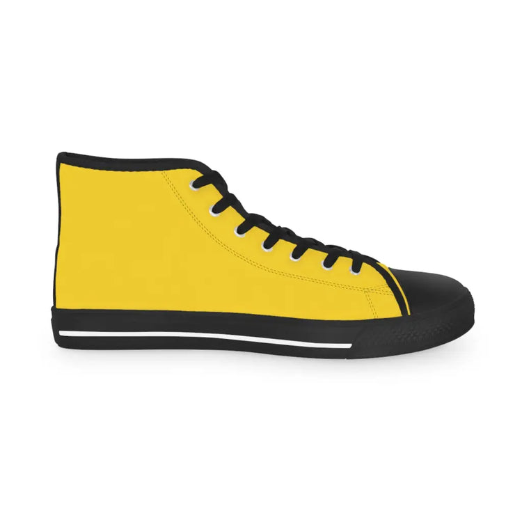 Yellow Men’s High Top Sneakers - Shoes