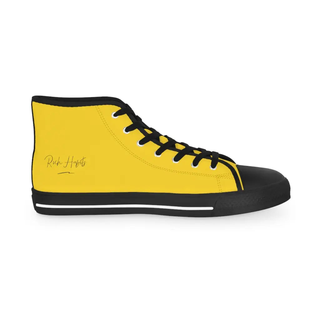 Yellow Men’s High Top Sneakers - Shoes