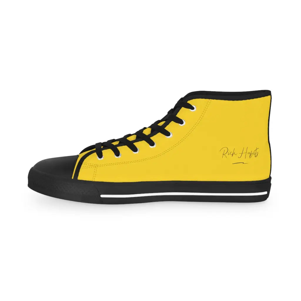 Yellow Men’s High Top Sneakers - Shoes