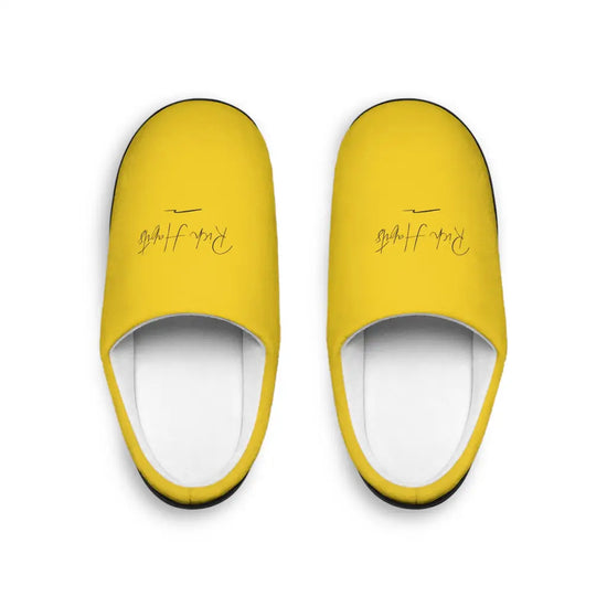 Yellow Men’s Indoor Slippers - US 7 - 8 / Black sole - Shoes