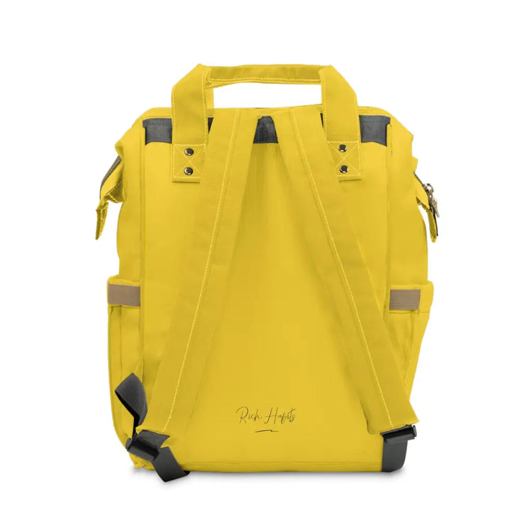 Yellow Multifunctional Diaper Backpack - 15.0 × 10.8 6.7’’ -