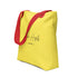 Yellow Tote bag - Red