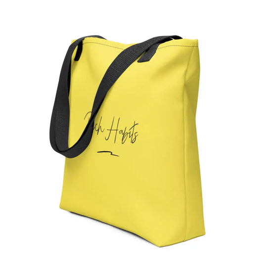 Yellow Tote bag - Black