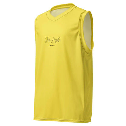 Yellow unisex basketball jersey - 2XS