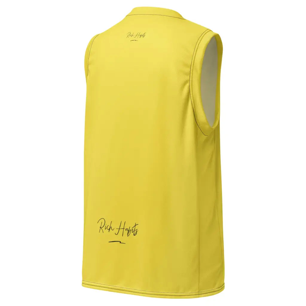 Yellow unisex basketball jersey