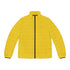 Yellow Unisex Puffer Jacket - S / Black zipper - All Over