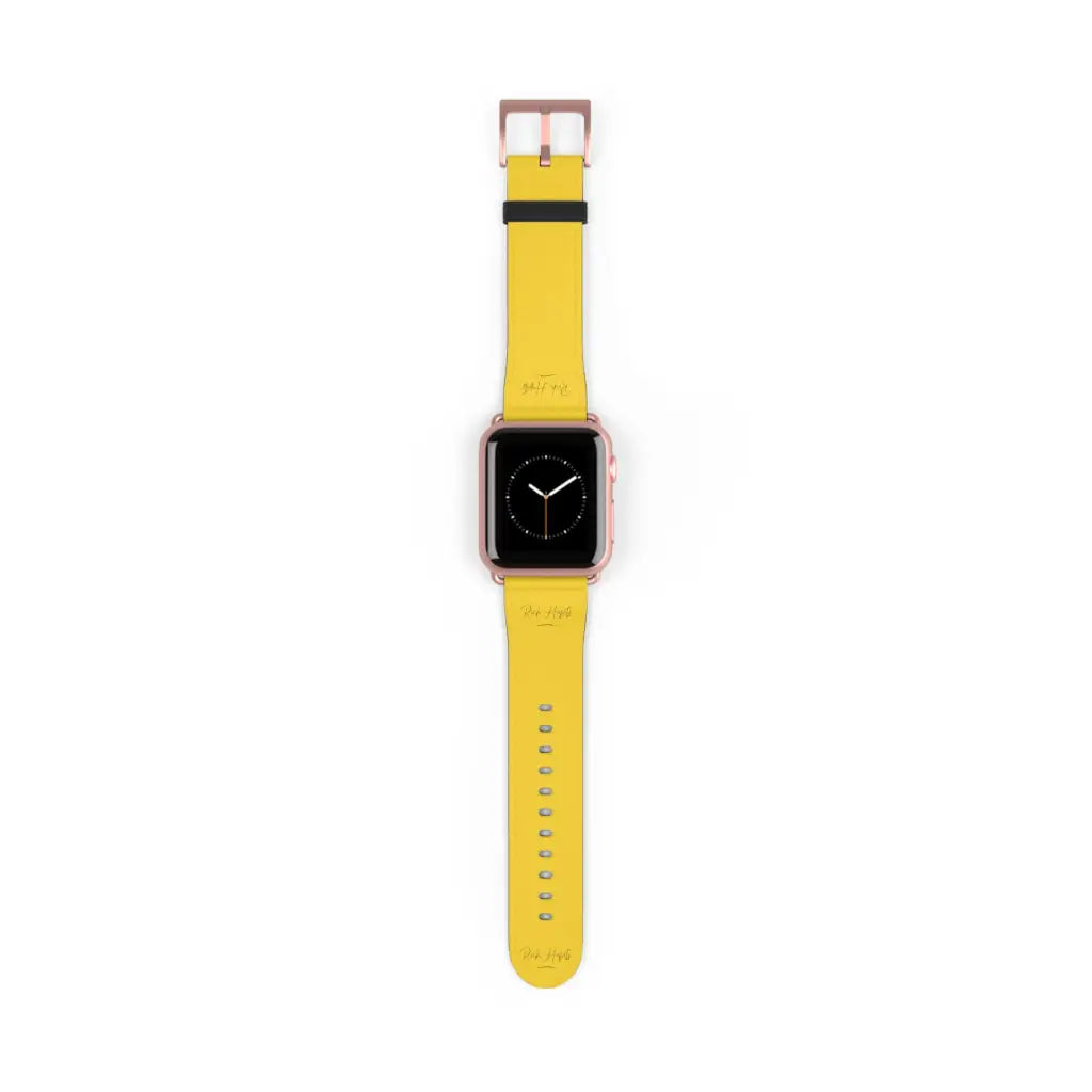 Yellow Watch Band - 38 - 41 mm / Rose Gold Matte -