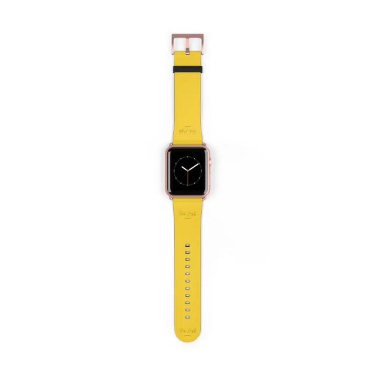 Yellow Watch Band - 42 - 45 mm / Rose Gold Matte -