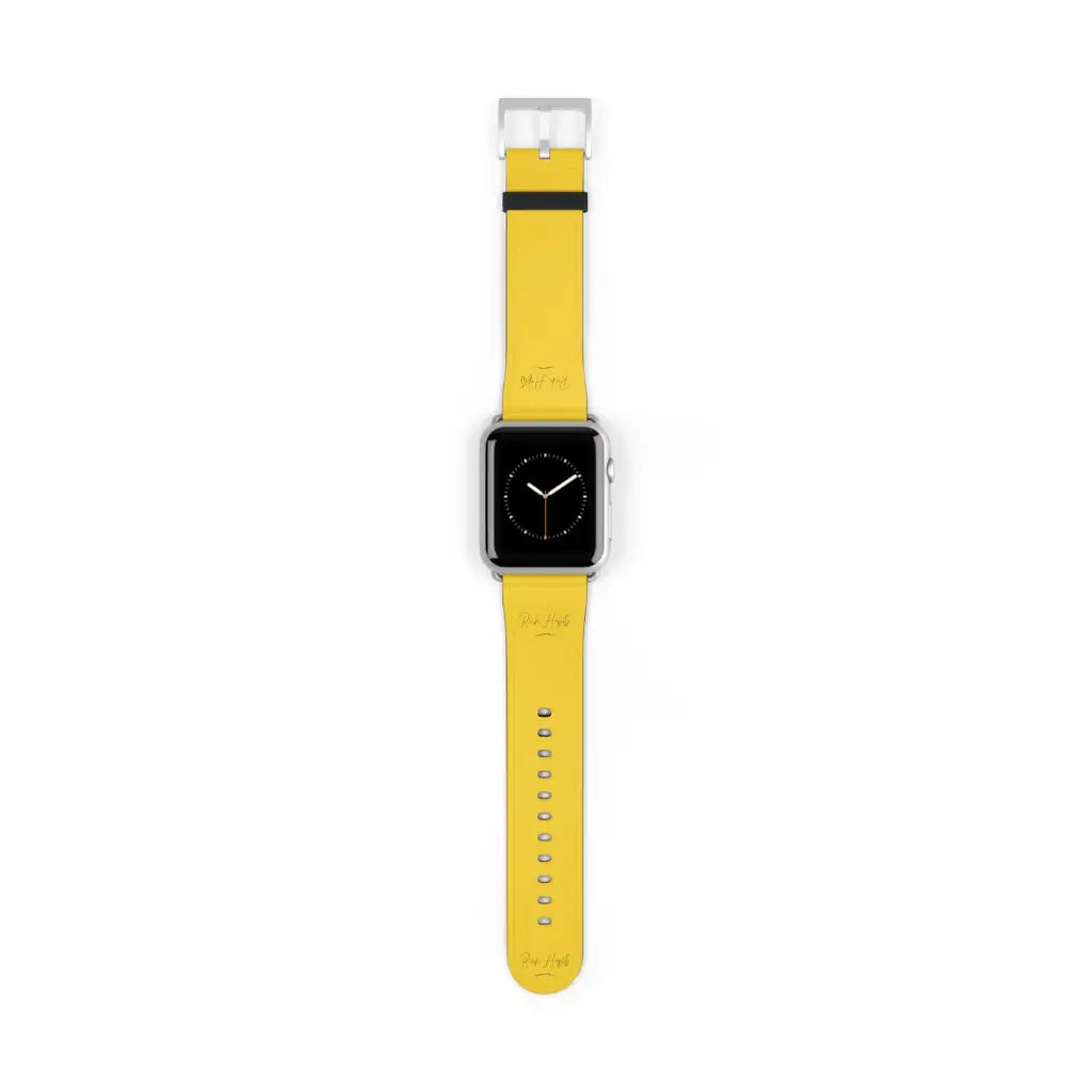 Yellow Watch Band - 42 - 45 mm / Silver Matte - Accessories