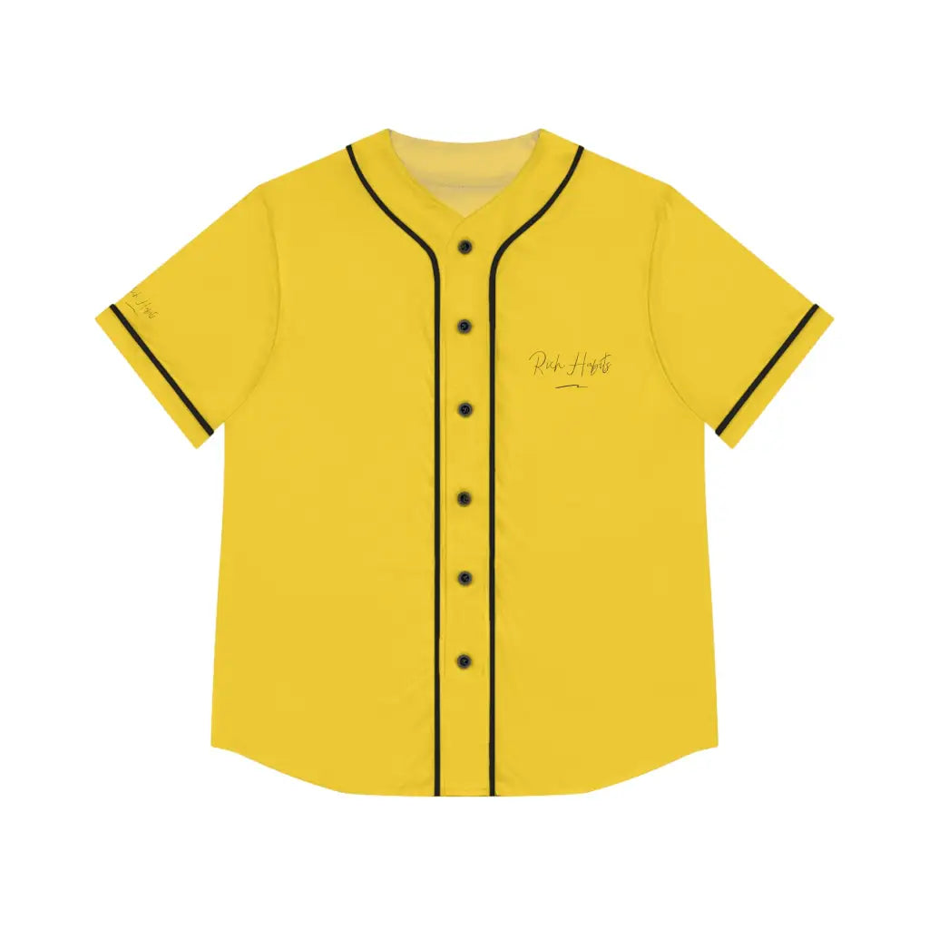 Yellow Women’s Baseball Jersey - L / Black - All Over Prints