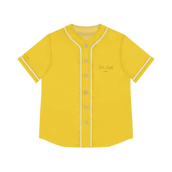 Yellow Women’s Baseball Jersey - XS / Black - All Over