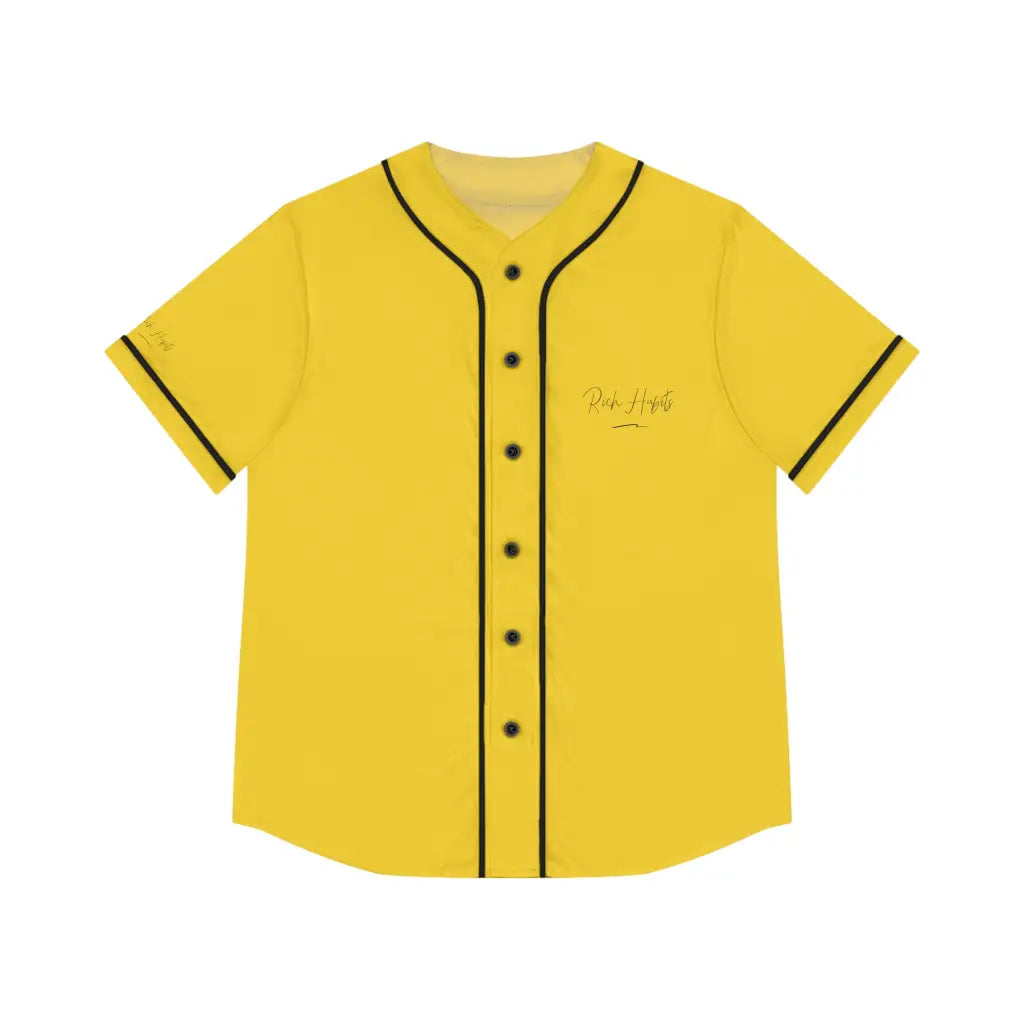 Yellow Women’s Baseball Jersey - S / Black - All Over Prints