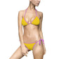 Yellow Women’s Bikini Swimsuit - S / Purple - All Over