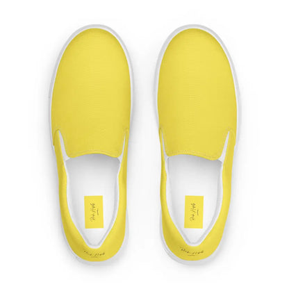 Yellow Women’s slip-on canvas shoes - 5