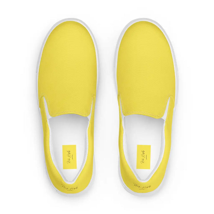 Yellow Women’s slip-on canvas shoes - 5