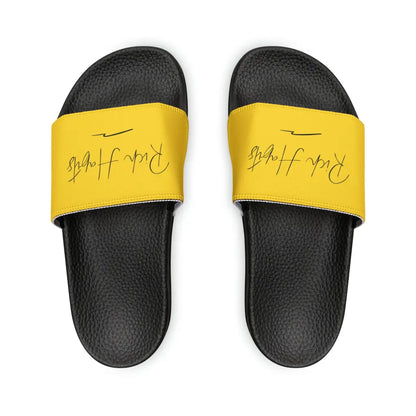 Yellow Youth PU Slide Sandals - Black / Kid’s 13 - Shoes