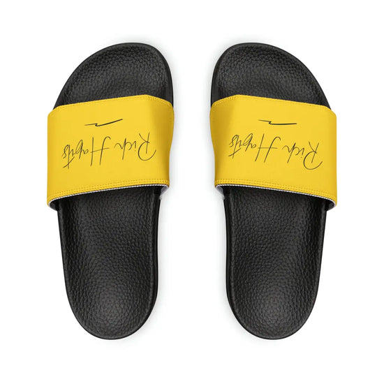 Yellow Youth PU Slide Sandals - Black / Kid’s 13 - Shoes