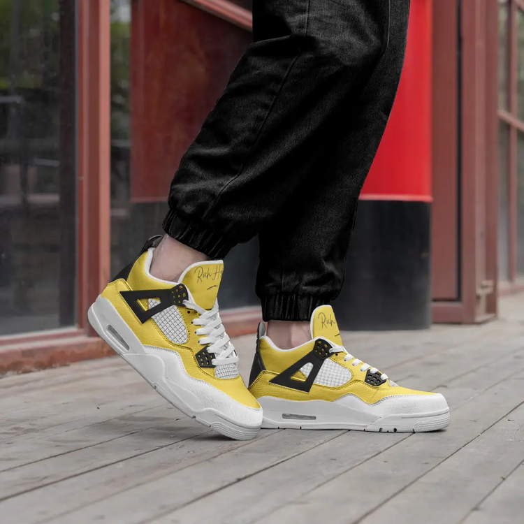 RH4 Yellow/White Fashion Sneakers - Shoes