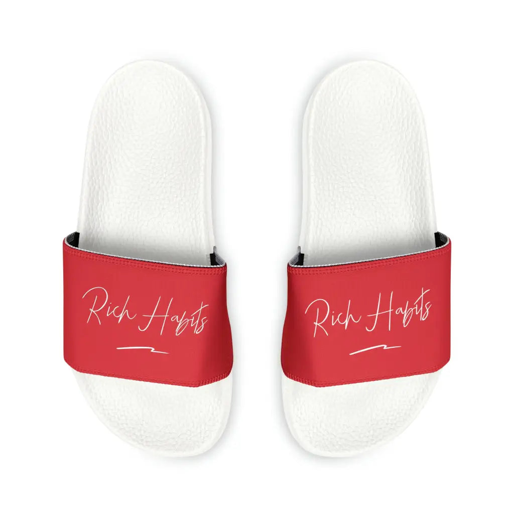 Red Youth PU Slide Sandals - Shoes