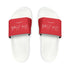 Red Youth PU Slide Sandals - White / Kid’s 13 - Shoes